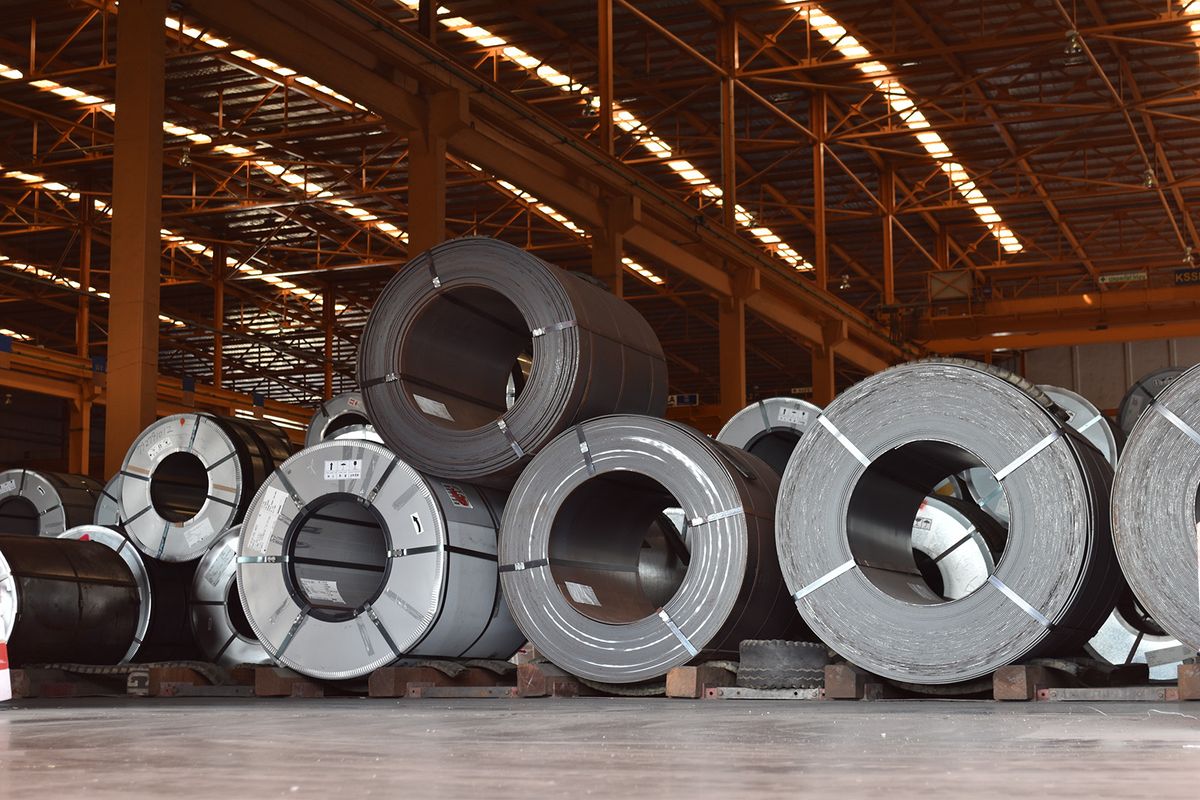 Raw material Handling: Steel coil storing inside warehouse