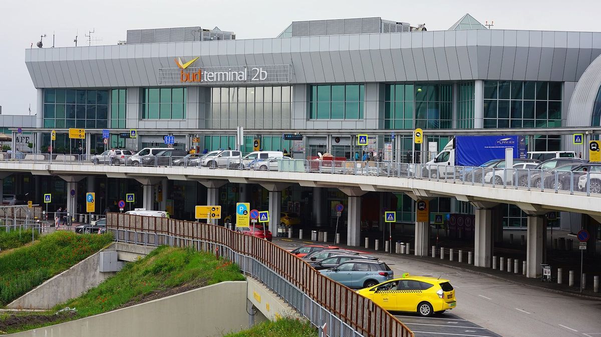 BUDAPEST, HUNGARY -29 MAY 2019- View of the Budapest Ferenc Liszt International Airport (BUD), formerly known as Budapest Ferihegy International Airport, headquarters for Wizz Air (W6).