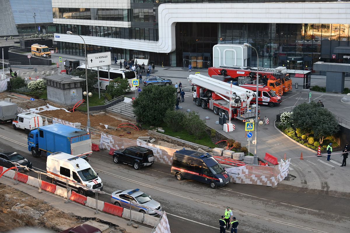 New drone attack hits the same skyscraper in Moscow