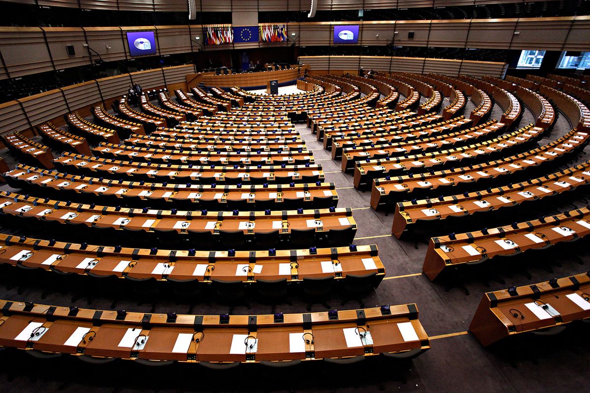 Plenary room of the European Parliament in Brussels, Belgium on Jun. 28, 2016