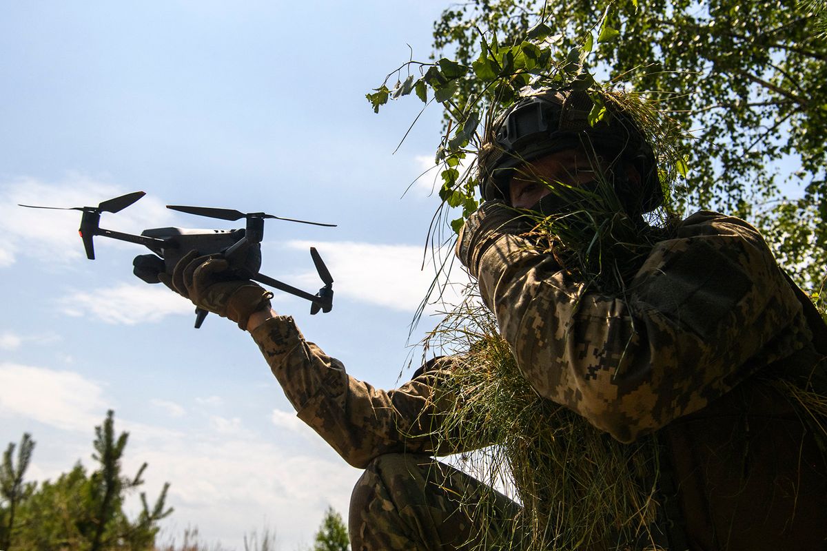 Ukrainian Soldiers Of The 61st Separate Mechanized Brigade During Military Exercises In The Chernihiv Region