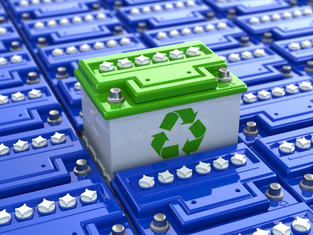Car,Battery,Recycling.,Green,Energy.,Background,From,Accumulators.,Green,Recycling