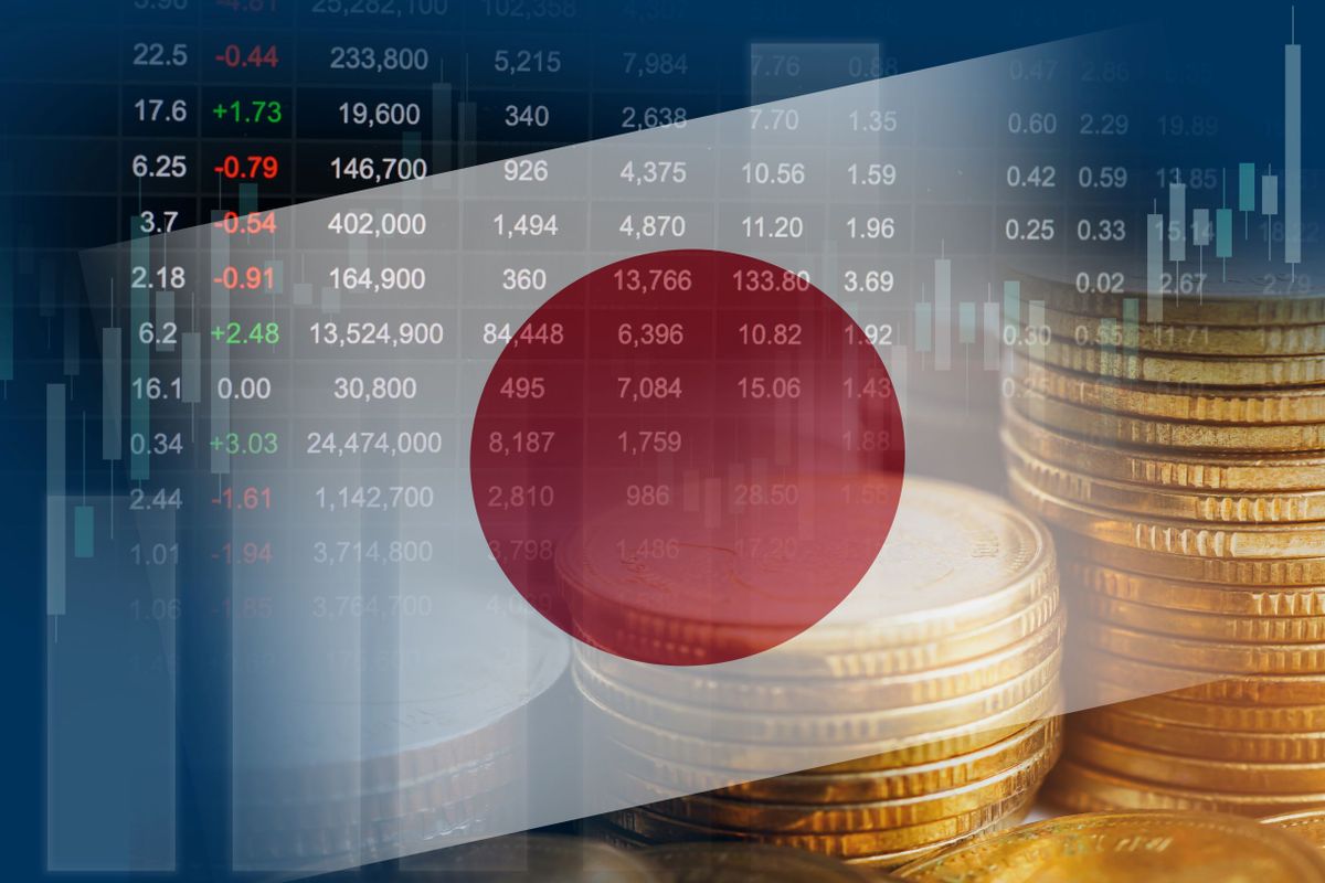 Japan,Flag,With,Stock,Market,Finance,,Economy,Trend,Graph,Digital