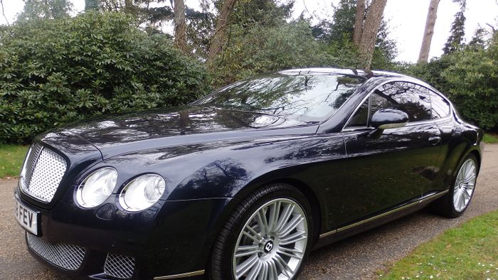  ***EXCLUSIVE*** This 200mph Bentley bought new by Cristiano Ronaldo has been put up for sale on Auto Trader. See SWNS story SWRONALDO; The superstar footballer was regularly photographed driving the 2008 Bentley Continental GT Speed to and from Manchester United’s training ground. He also picked up a number of parking tickets in the high-powered car,  which would have cost him approaching £200,000. But unlike the Ferrari 599 GTB which he famously crashed near the Manchester Airport, the Bentley hasn’t got a scratch on it, having been meticulously looked after.  ***EXCLUSIVE*** 
