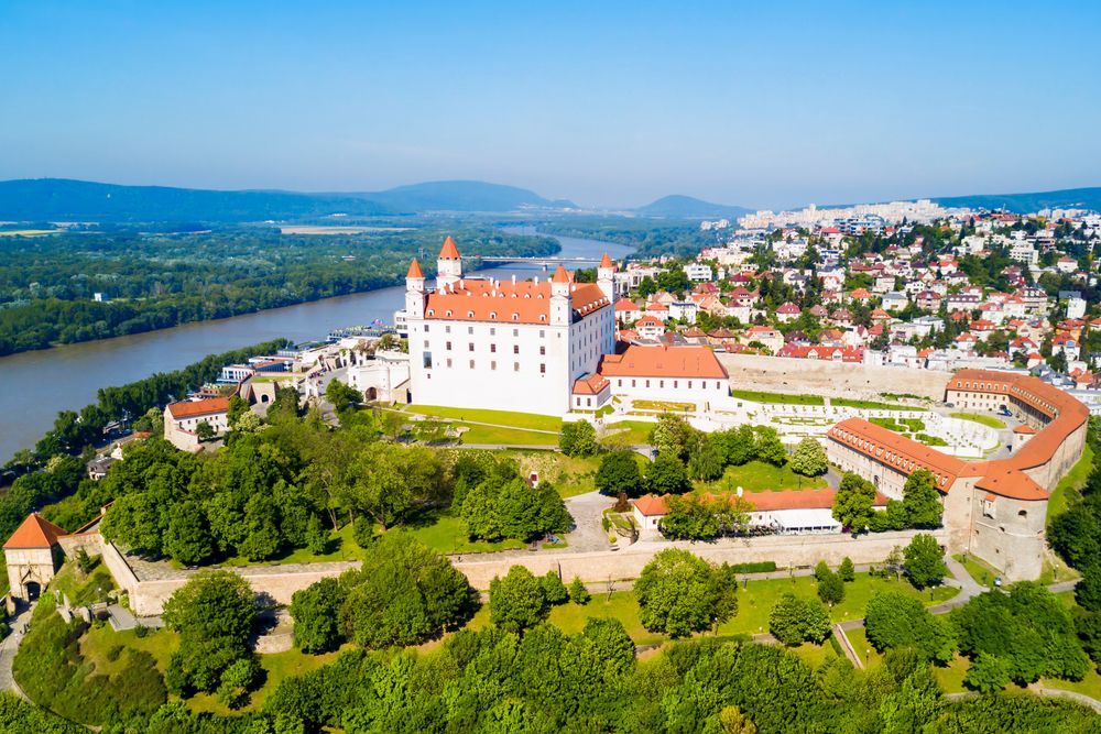 Bratislava,City,Aerial,Panoramic,View.,Bratislava,Is,A,Capital,Of Pozsony