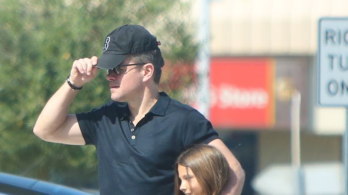 *EXCLUSIVE* Matt Damon spends time with his daughter after a busy Oscar night