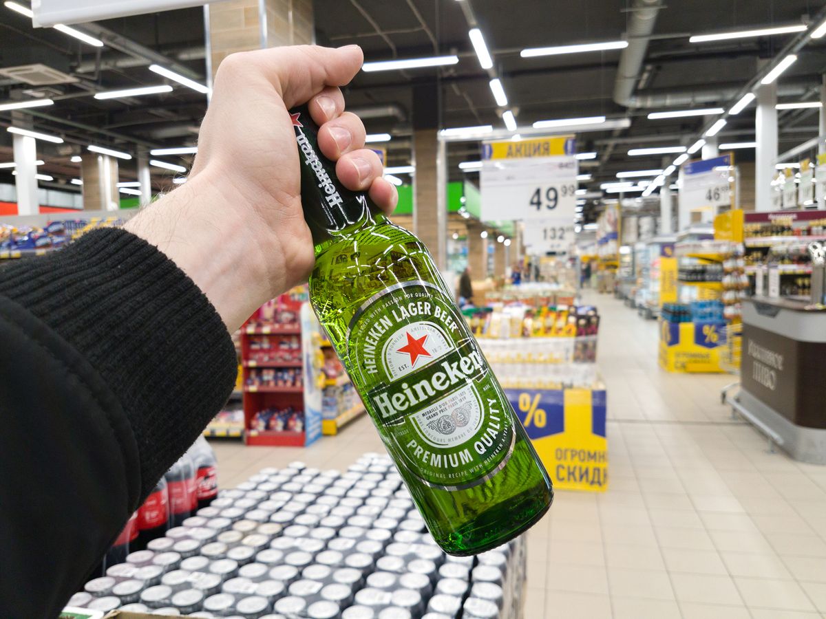 Moscow,,Russia,-,April,13,,2018:,Heineken,Beer,Global,Brand.