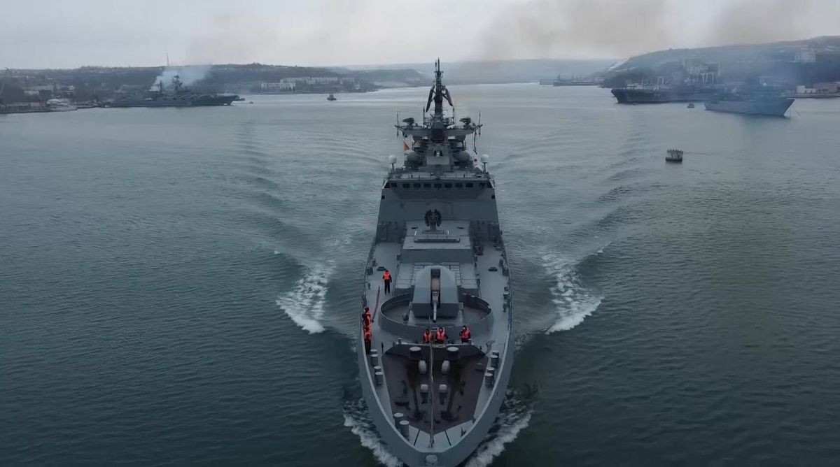 Russia's Black Sea Fleet On Manoeuvres Near Criimea