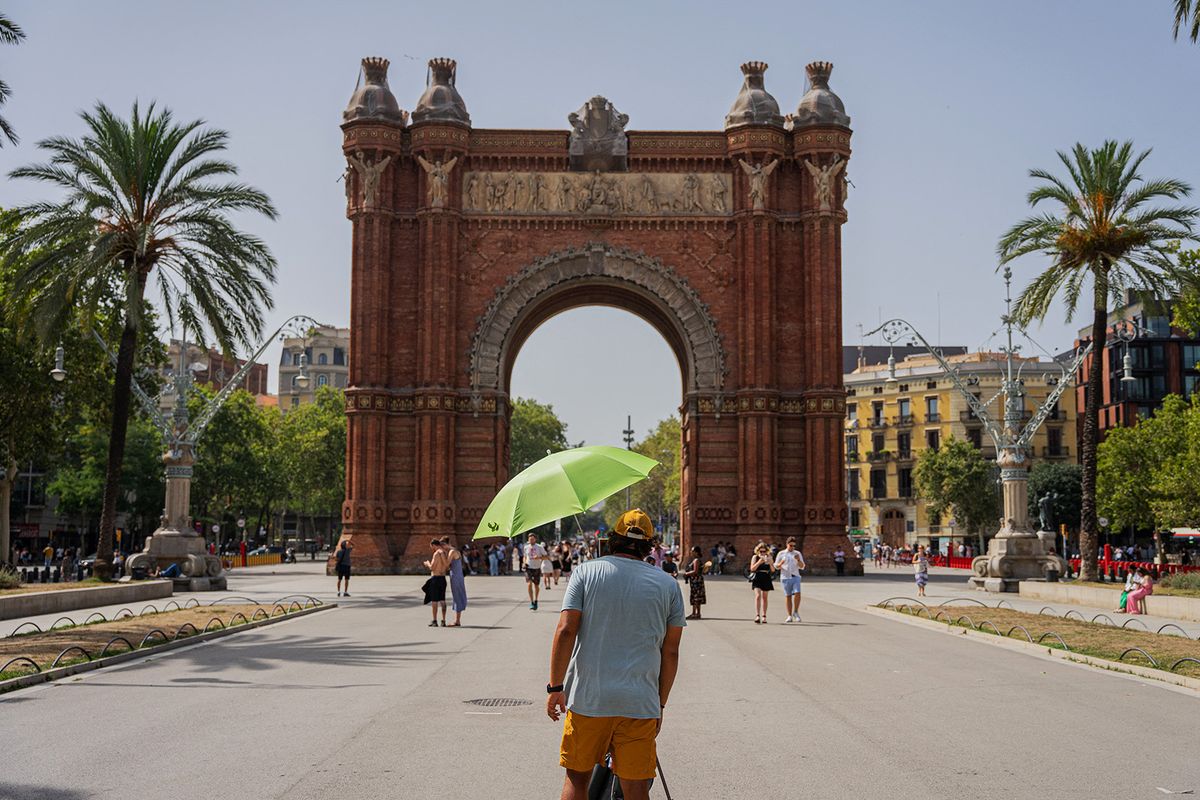 A heat wave hits Barcelona during the first weeks of July, in Barcelona, Spain, on July 11, 2023. This is expected to be a summer with record temperatures in many parts of Spain due to climate change. (Photo by Marc Asensio/NurPhoto) (Photo by Marc Asensio / NurPhoto / NurPhoto via AFP)