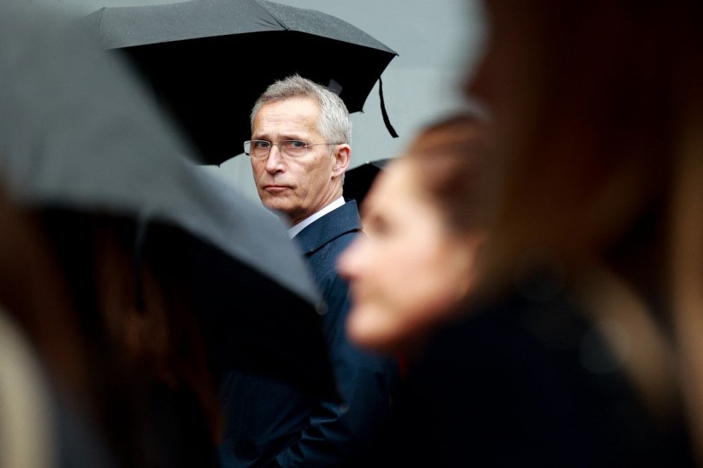 Secretary General of NATO and former Norwegian Prime Minister Jens Stoltenberg looks on during the commemoration of the July 22, 2011 terrorist attack as part of the 12 year anniversary at the 22nd July memorial in Oslo, on July 22, 2023. In 2011, far-right extremist Anders Behring Breivik tracked and gunned down 69 people, most of them teenagers, at a Labour Party youth camp on the island of Utoya, shortly after killing eight people in a bombing outside a government building in Oslo. (Photo by Tor Erik Schrøder / NTB / AFP) / Norway OUT