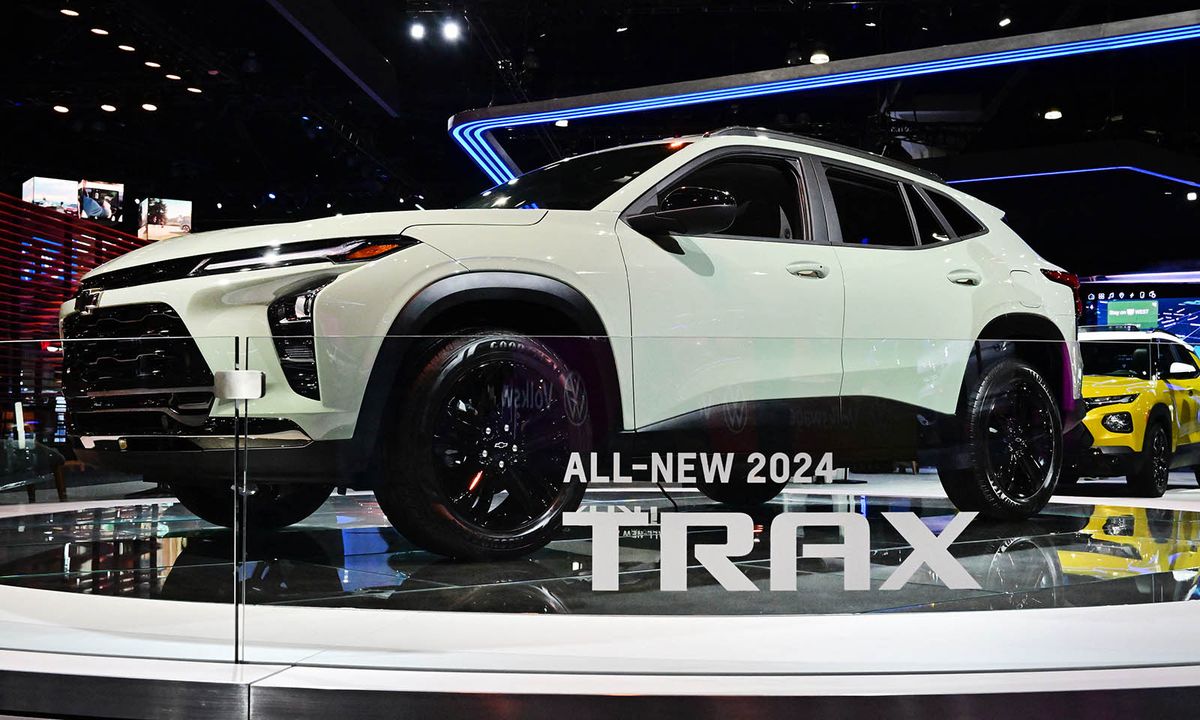 The all-new 2024 Chevrolet Trax on display at the 2022 Los Angeles Auto Show in Los Angeles, California on November 17, 2022. (Photo by Frederic J. BROWN / AFP)