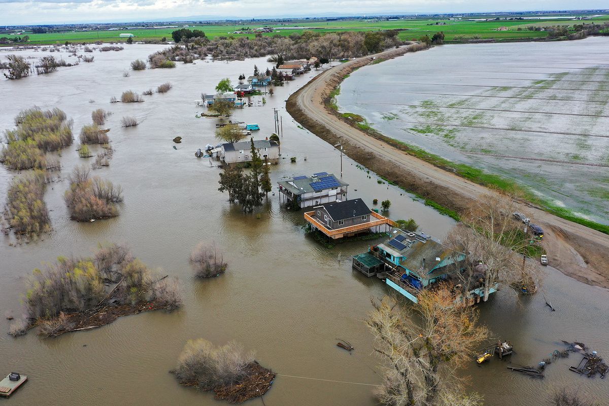 Atmospheric river: Flooding in San Joaquin County of California