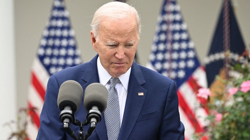 US President Joe Biden announces the White House Office of Gun Violence Prevention, in the Rose Garden of the White House in Washington, DC, September 22, 2023. (Photo by SAUL LOEB / AFP)