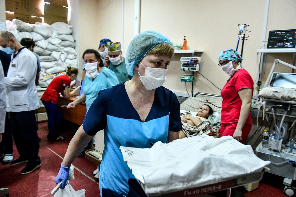 Wounded children at Zaporizhzhia hospital