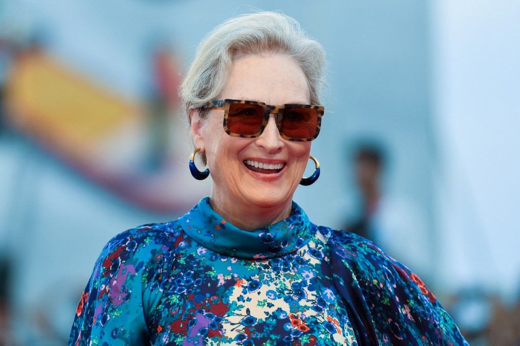 US actress Meryl Streep arrives for the screening of the film "The Laundromat" on September 1, 2019  presented in competition during the 76th Venice Film Festival at Venice Lido. (Photo by Alberto PIZZOLI / AFP)