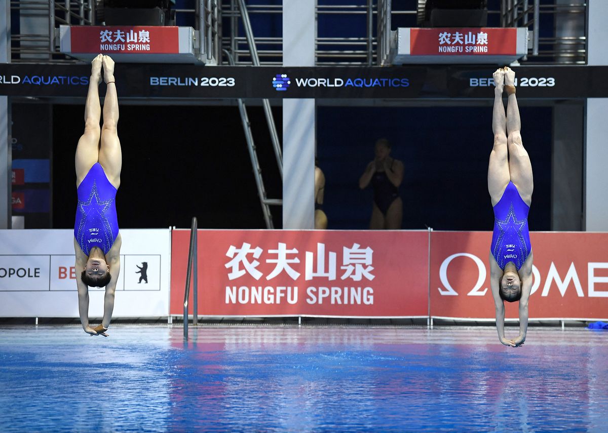 (SP)GERMANY-BERLIN-DIVING-WORLD CUP-SUPER FINAL-WOMEN'S SYNCHRONIZED 3M SPRINGBOARD