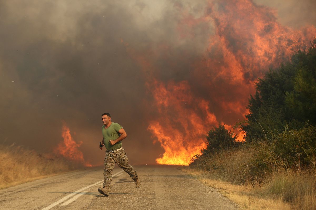 Wildfires continue to ravage Greece on the thirteenth day