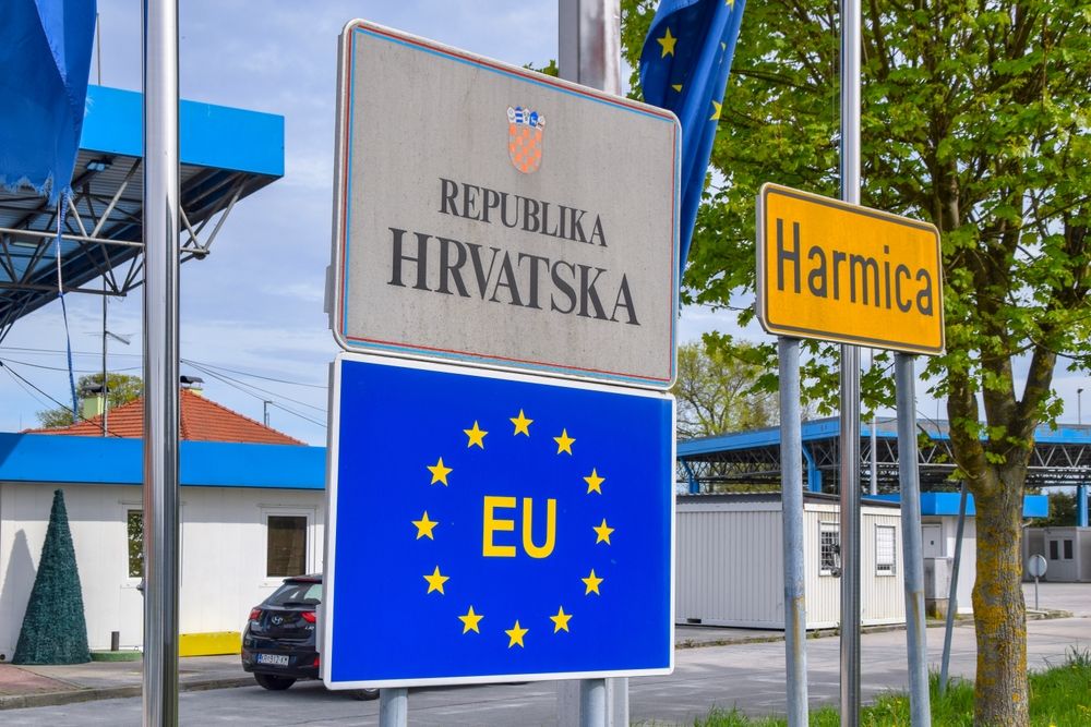 Harmica,,Croatia.,Apr12,2023.,Border,Crossing,Between,Croatia,And,Slovenia.,Croatia