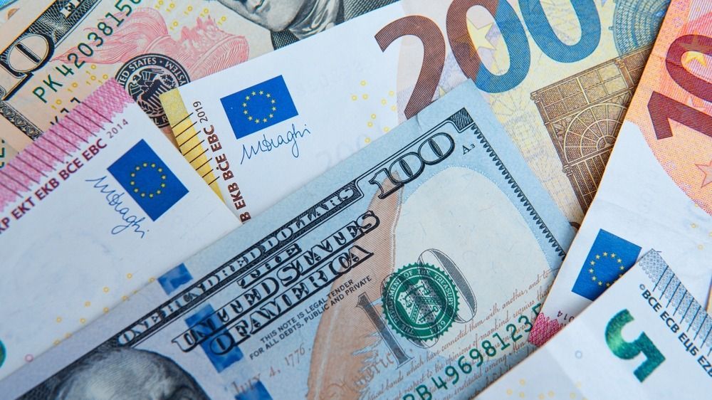 Close-up,Of,Euro,Banknotes,And,American,Dollars.,Eur,Usd,Exchange