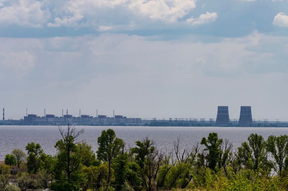 View,Of,Zaporizhzhya,Nuclear,Power,Plant,From,Right,Banks,Of