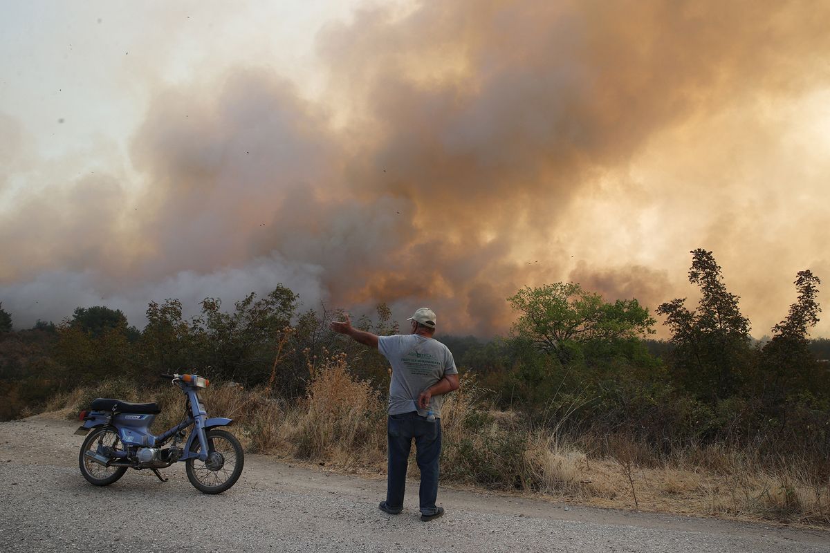 Wildfires continue to ravage Greece on the fourteenth day