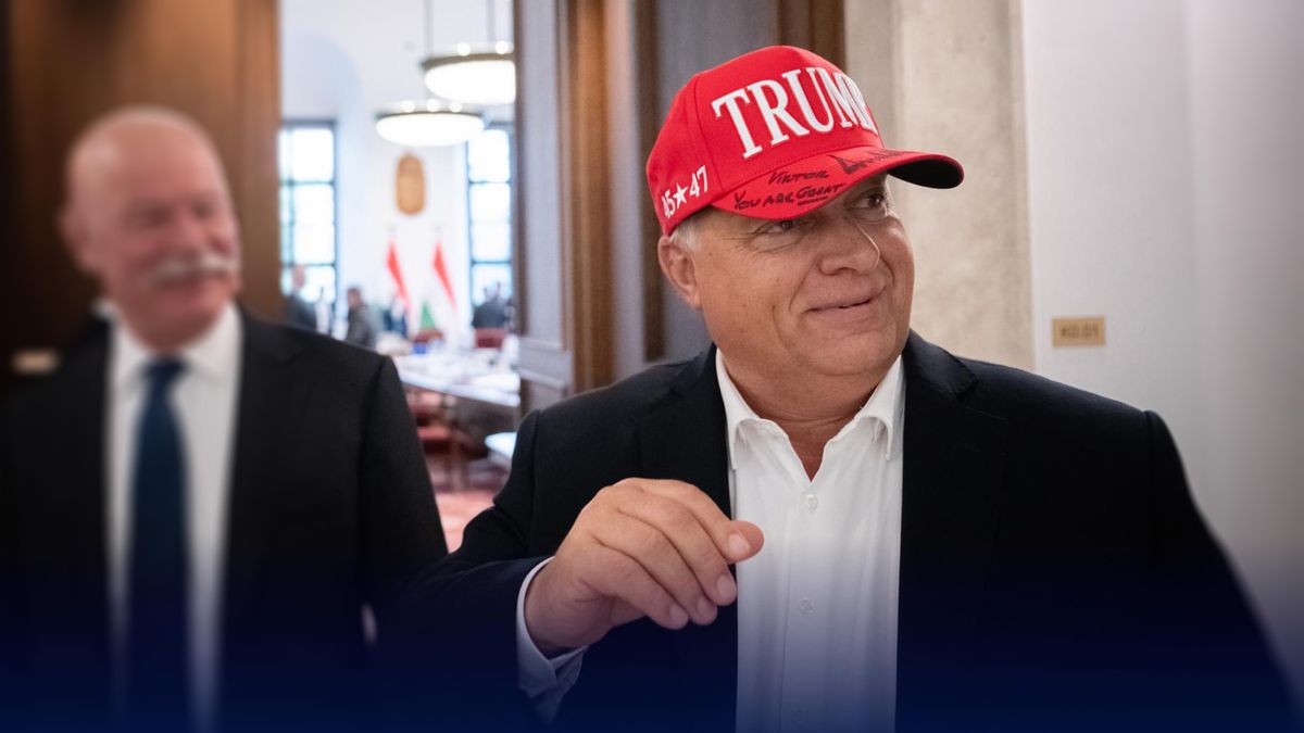Aláírt Trump sapkát kapott Amerikából Orbán Viktor