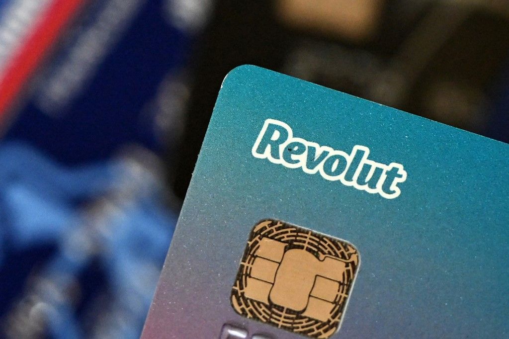 A photograph arranged as an illustration in London on April 21, 2023 shows a detail of a card from mobile phone app-based "neo-bank" Revolut. From digital bank Revolut to money-transfer group Wise and payments company Checkout, London is Europe's fintech champion and intends on keeping its crown despite Brexit fallout and declining investments. (Photo by JUSTIN TALLIS / AFP)