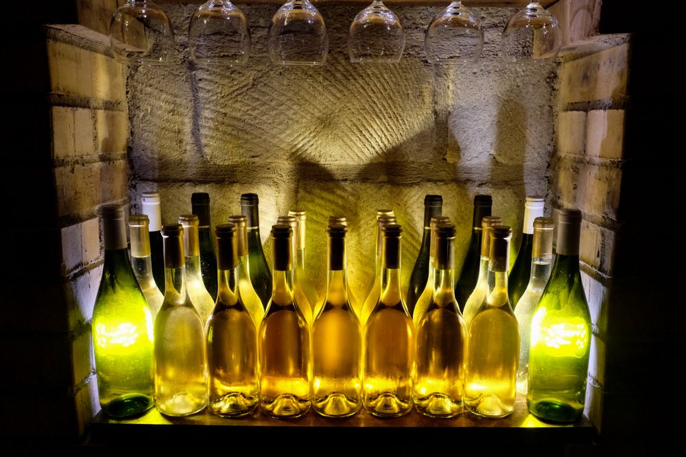 Bottles,Of,Tokaji,In,Hungarian,Traditional,Cellars.,Sweet,White,Wine