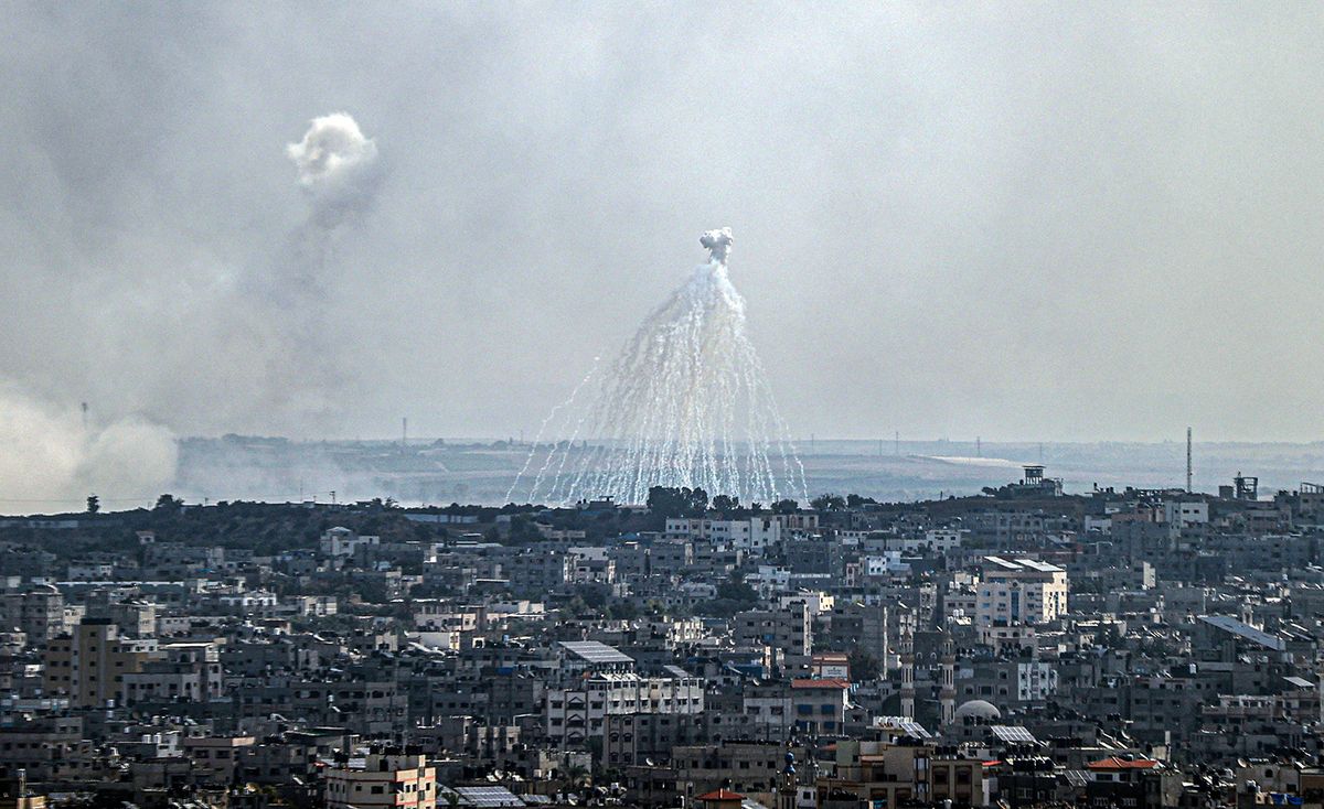 Israeli airstrikes over Gaza Strip