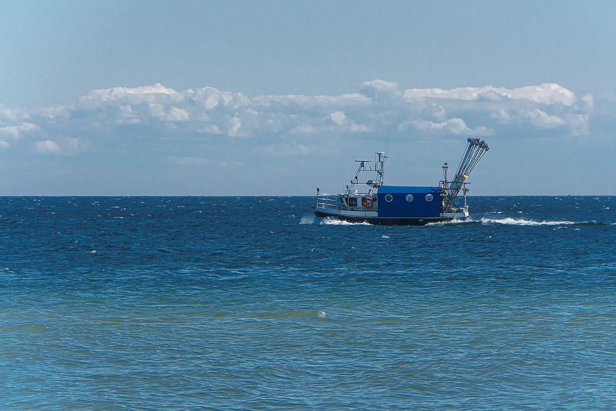a cutter on the Baltic sea