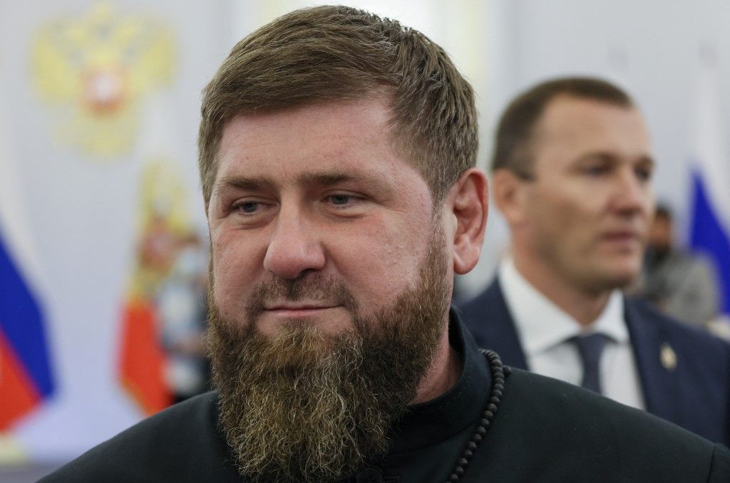 Chechnya leader Ramzan Kadyrov attends a ceremony formally annexing four regions of Ukraine Russian troops occupy - Lugansk, Donetsk, Kherson and Zaporizhzhia, at the Kremlin in Moscow on September 30, 2022. (Photo by Mikhail METZEL / SPUTNIK / AFP)