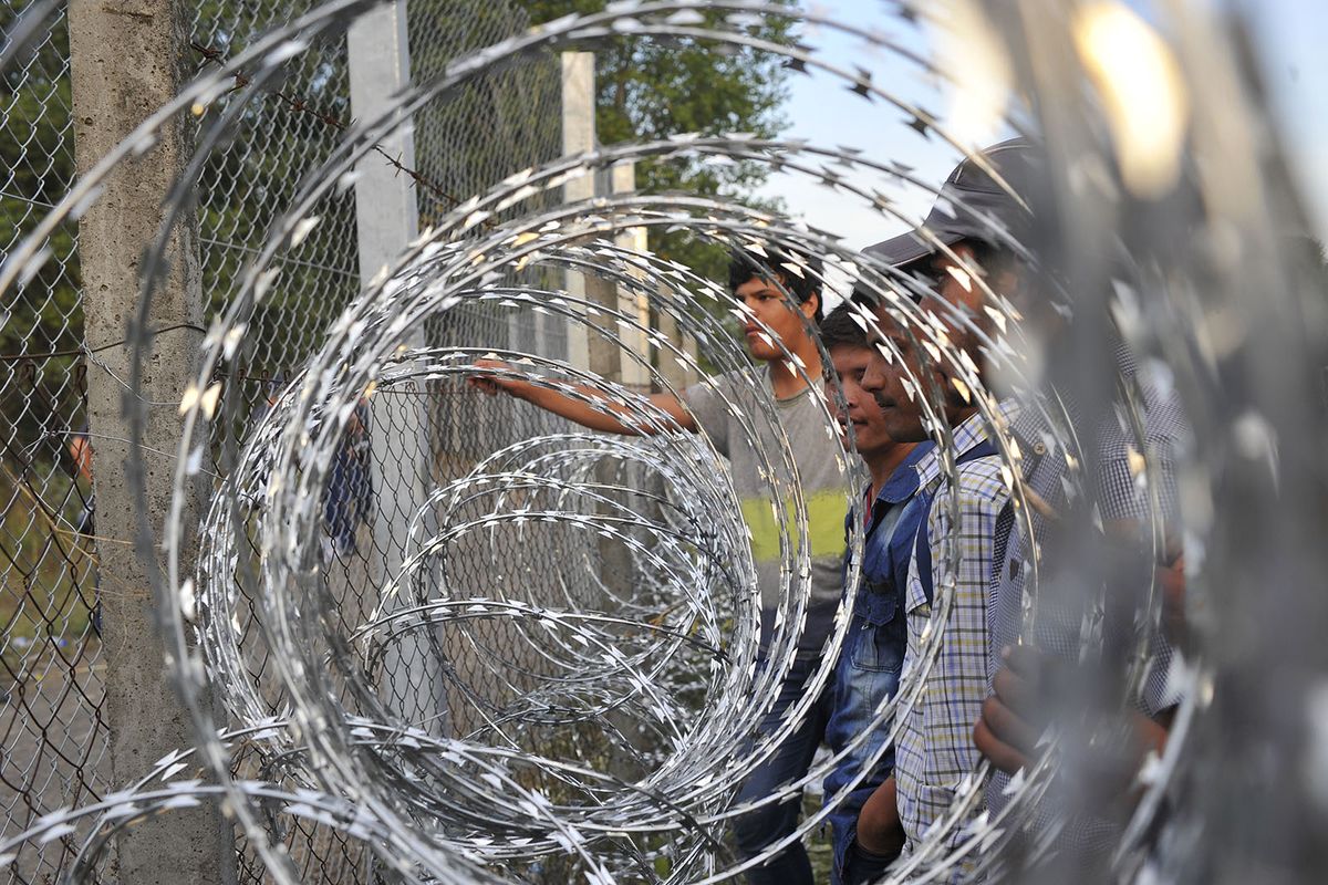 Serbia-september,,Hungary,Closed,Its,Border,With,Serbia,After,The SERBIA-September: Hungary closed its border with Serbia after the entry into force of the law for anyone who tries to illegally yarn. Migrants in the "no man's land" on the border crossing Horgos