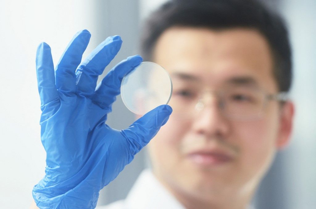 China Controls Gallium And Germanium ExportHANGZHOU, CHINA - MAY 30, 2023 - A 2-inch (50.8 mm) diameter gallium oxide wafer is pictured at the Hangzhou International Science and Innovation Center of Zhejiang University in Hangzhou, Zhejiang province, China, May 30, 2022. On the evening of July 3, 2023, the Ministry of Commerce and the General Administration of Customs issued the Announcement on the Implementation of Export Control of Gallium and germanium Related Items.                  (Photo by Costfoto/NurPhoto) (Photo by CFOTO / NurPhoto / NurPhoto via AFP)