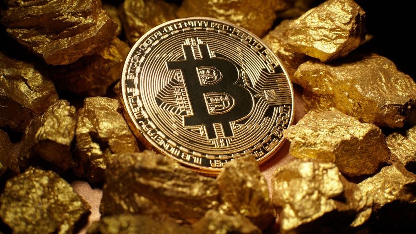 Golden,Bitcoin,Coin,And,Mound,Of,Gold.,Bitcoin,Cryptocurrency.,Business