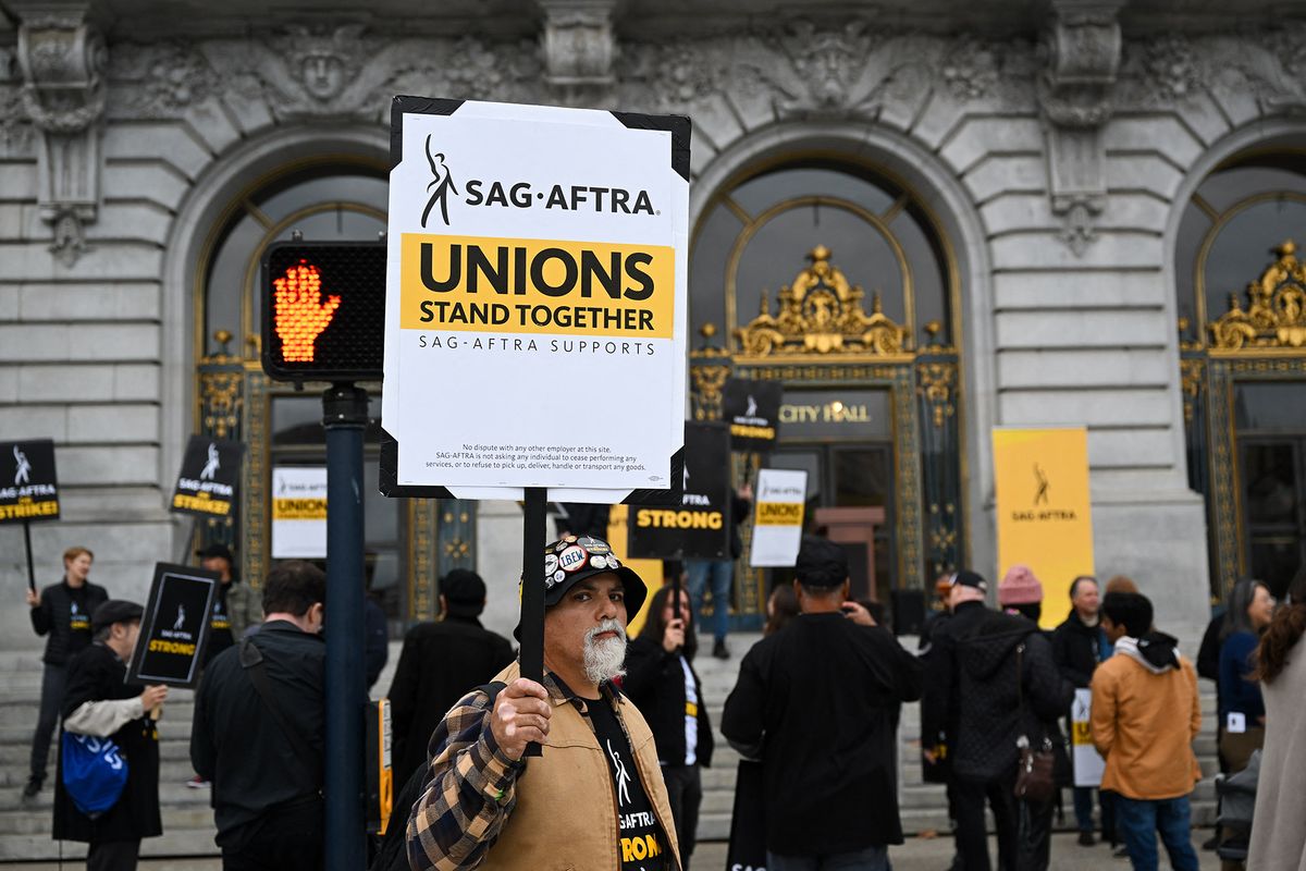 SAG-AFTRA Strike outside of the San Francisco City Hall