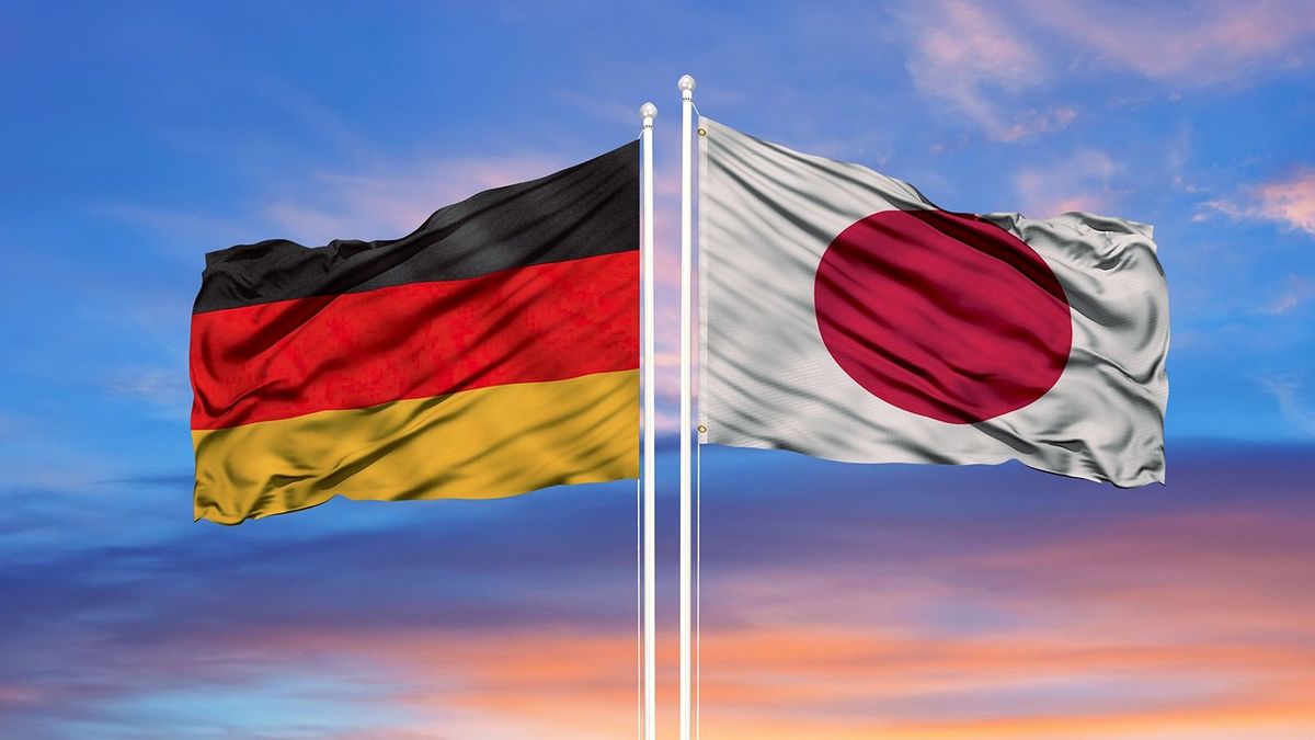 Japan,And,Germany,Two,Flags