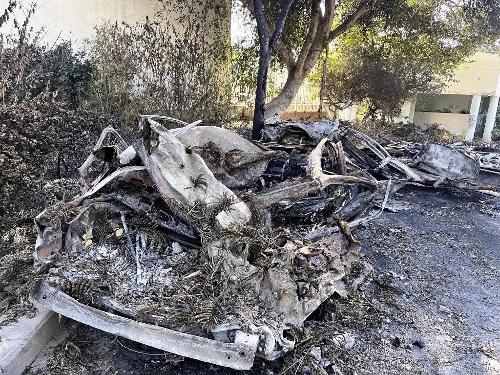 Israel-Gaza conflict; Destroyed Kibbutz Be'eri of Israel