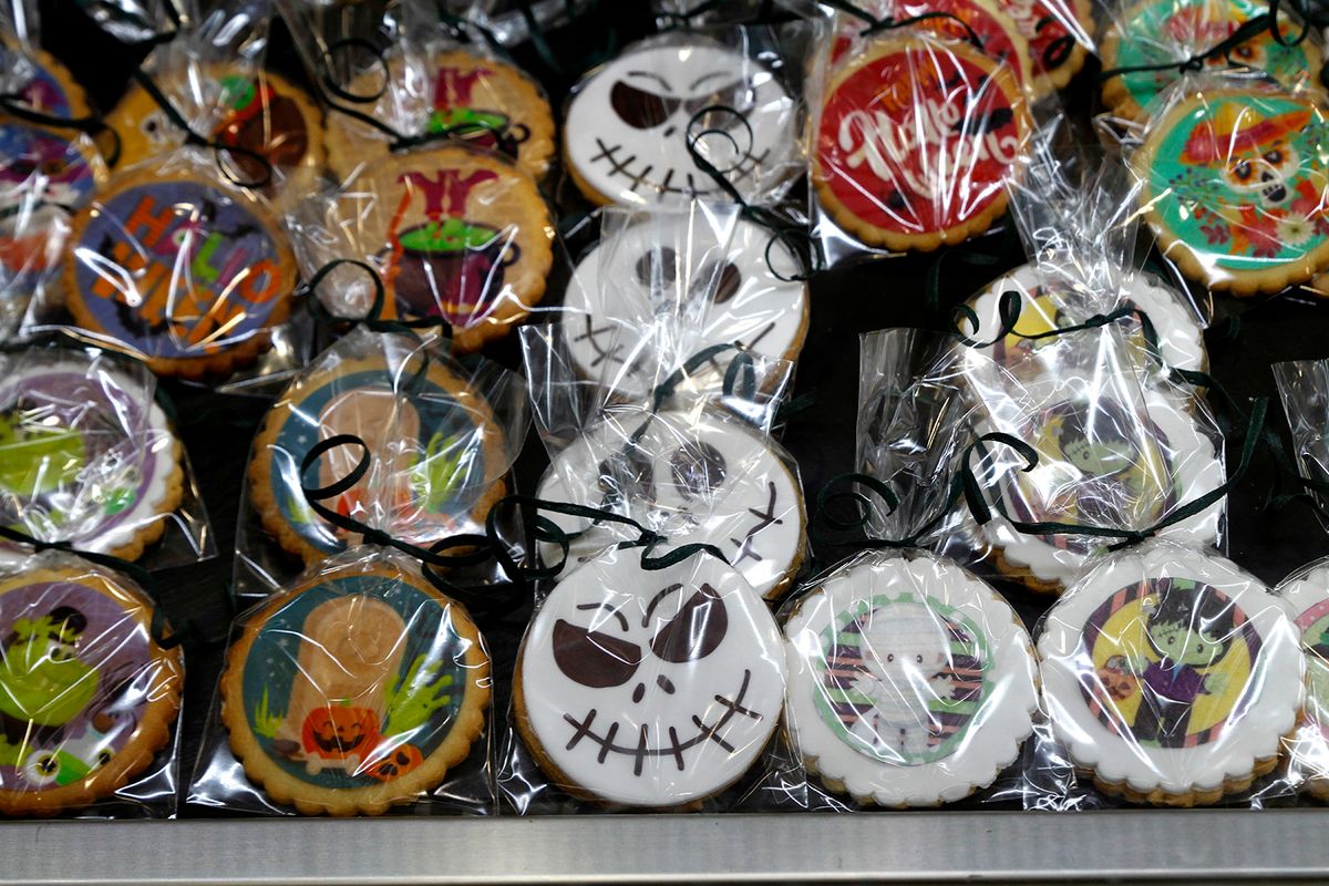 Variation of Halloween cookies at showcase