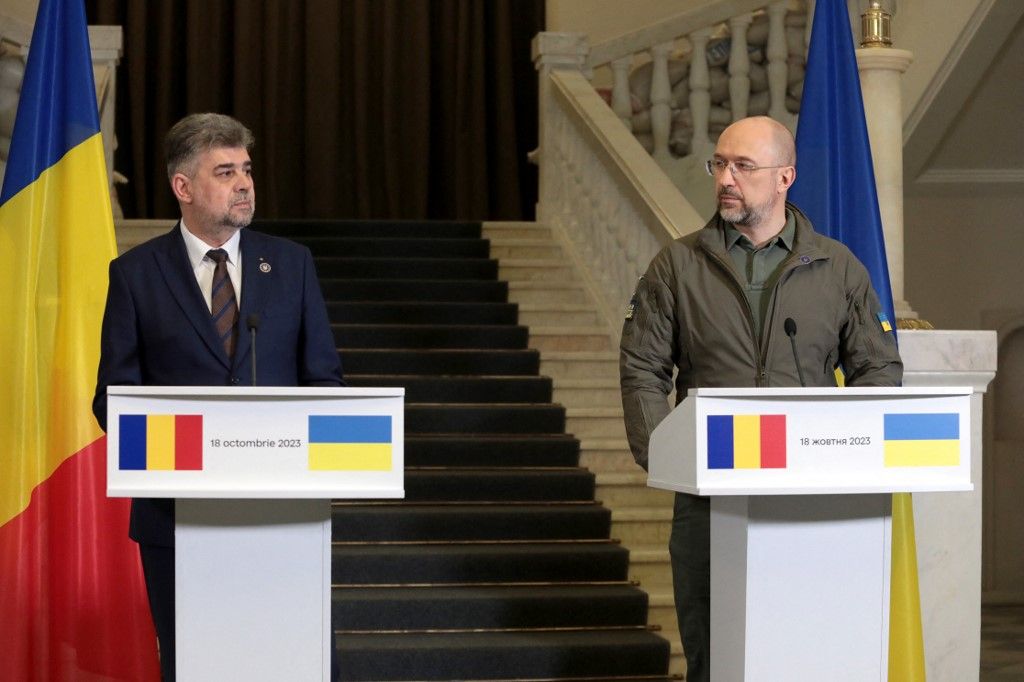 Briefing of Ukrainian and Romanian PMs in Kyiv