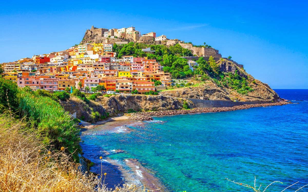 View,Of,Castelsardo,Town,,Sardinia,,Sassari,,Italy.,Beautiful,Cityscape,OfView of Castelsardo town, Sardinia, Sassari, Italy. Beautiful cityscape of Castelsardo in summer on the Sardinia. Castelsardo is famous travel destination of Sardinia, Italy. Sardinia island 