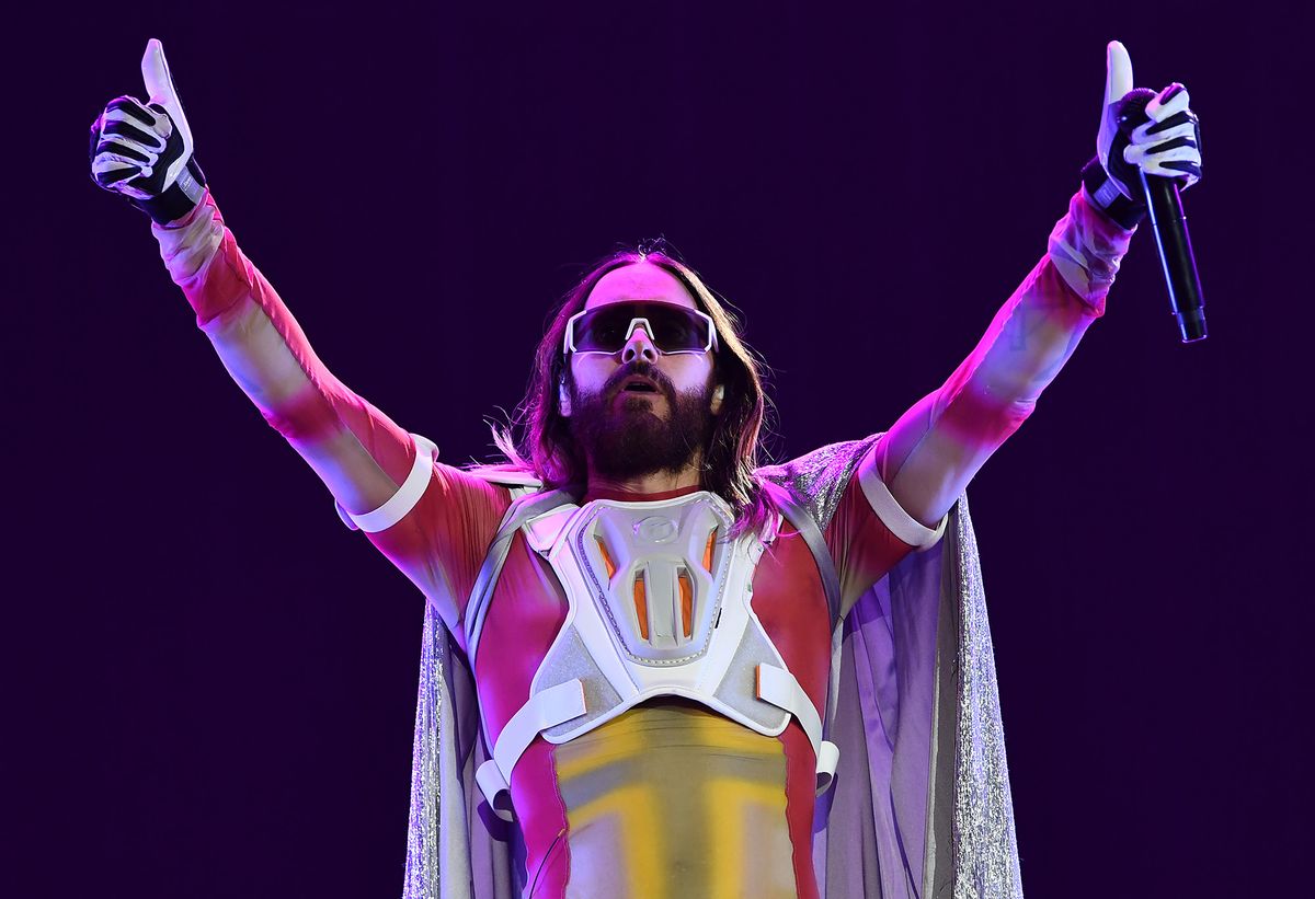 2023 When We Were Young Festival
LAS VEGAS, NEVADA - OCTOBER 21: Jared Leto of Thirty Seconds to Mars performs during the 2023 When We Were Young festival at the Las Vegas Festival Grounds on October 21, 2023 in Las Vegas, Nevada. (Photo by Bryan Steffy/Getty Images)