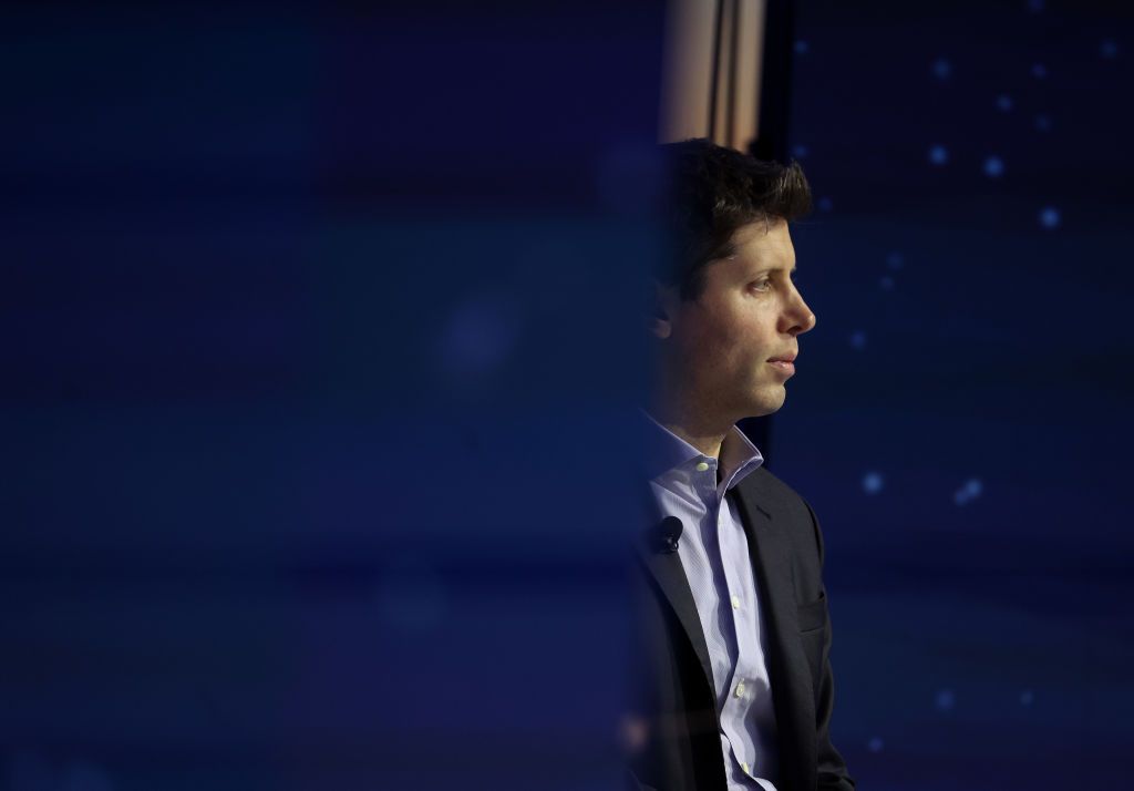 Business And World Leaders Attend The APEC CEO Summit 2023 In San FranciscoSAN FRANCISCO, CALIFORNIA - NOVEMBER 16: OpenAI CEO Sam Altman looks on during the APEC CEO Summit at Moscone West on November 16, 2023 in San Francisco, California. The APEC summit is being held in San Francisco and runs through November 17. (Photo by Justin Sullivan/Getty Images)
