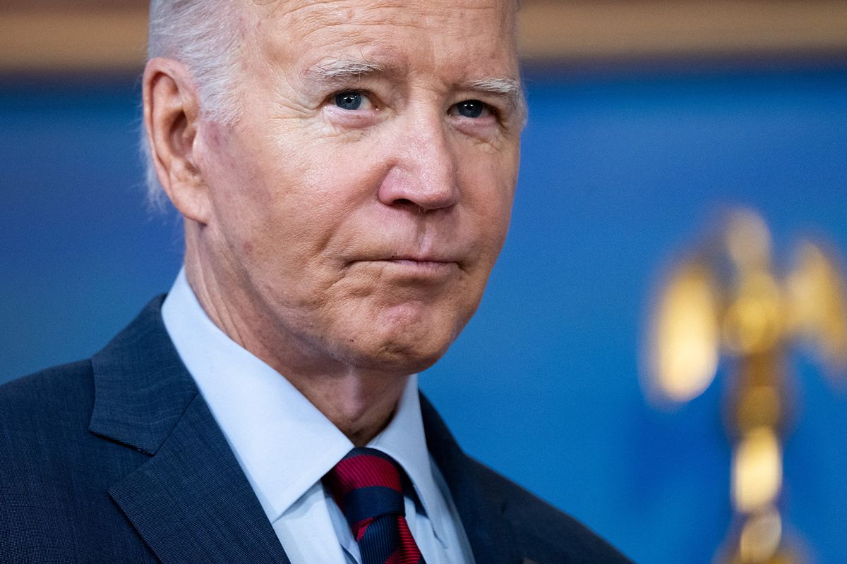 US President Joe Biden delivers remarks on his Administration’s actions to address the climate crisis in the South Court Auditorium of the White House in Washington, DC, on November 14, 2023. (Photo by SAUL LOEB / AFP) Bidenomics