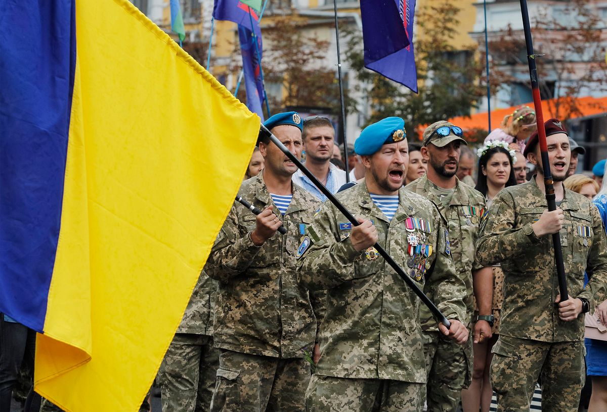 Ukrainian veterans, participants of the eastern Ukraine war