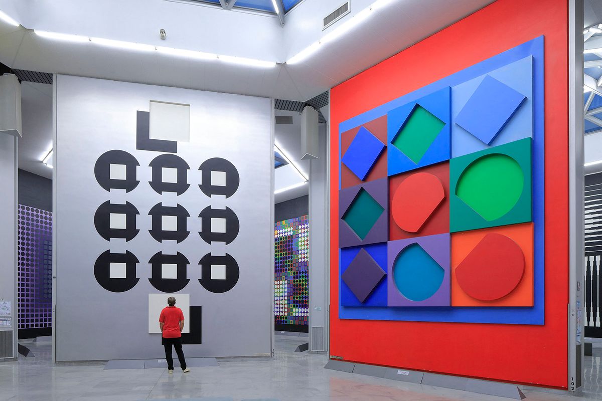 France, Bouches du Rhone, Aix en Provence, Vasarely Foundation erected between 1971 and 1976 by Victor Vasarely, monumental works by the artist (Photo by MAISANT Ludovic / hemis.fr / hemis.fr / Hemis via AFP)