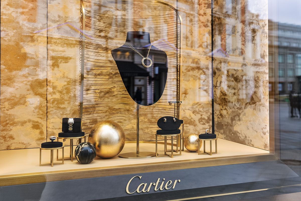 Russia,,Moscow,,April,2019:,Cartier,Shopping,Week.,Luxury,Store,Cartier