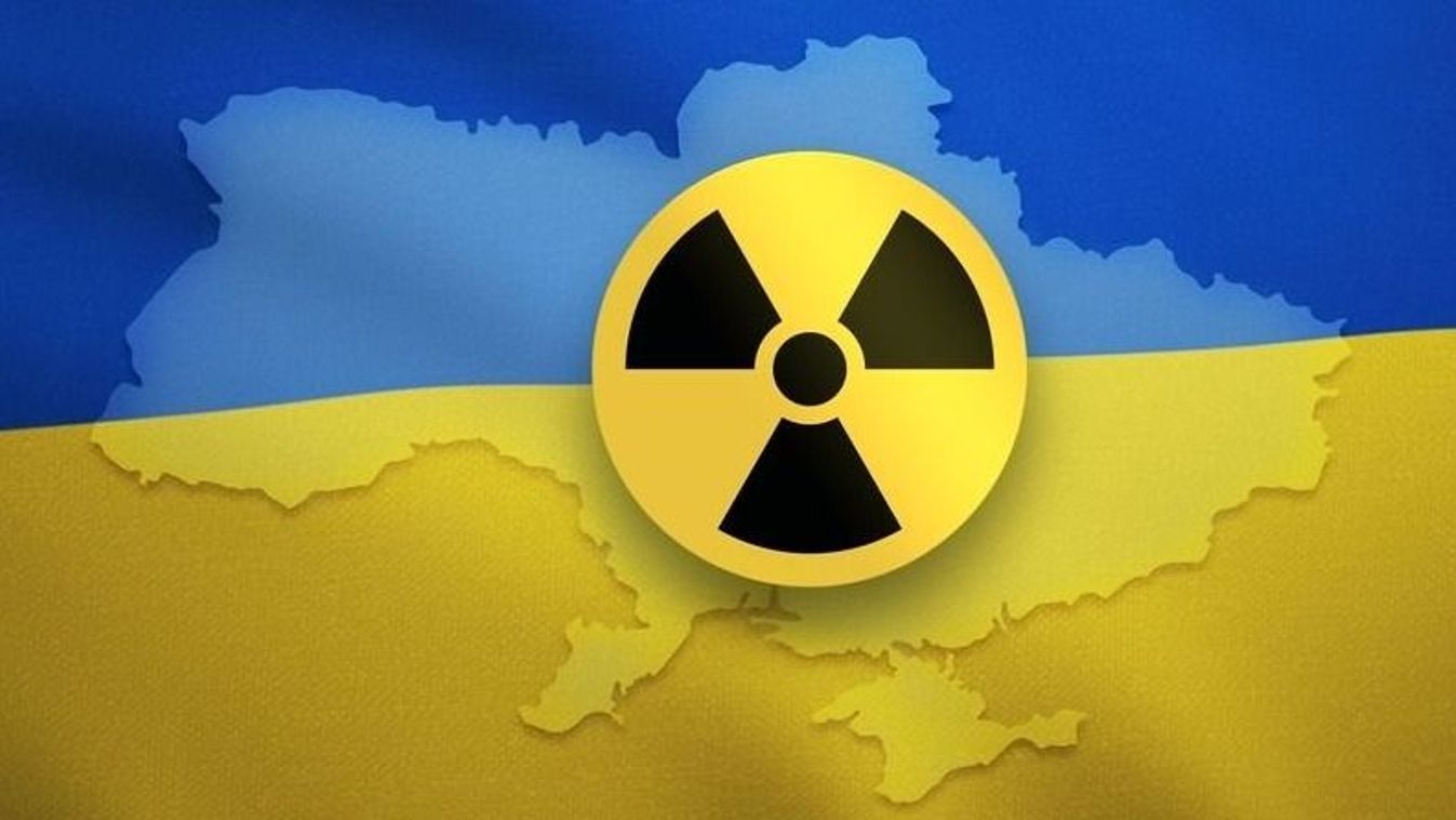 Ukraine,Map,And,Country,Flag,-,Nuclear,Pollution