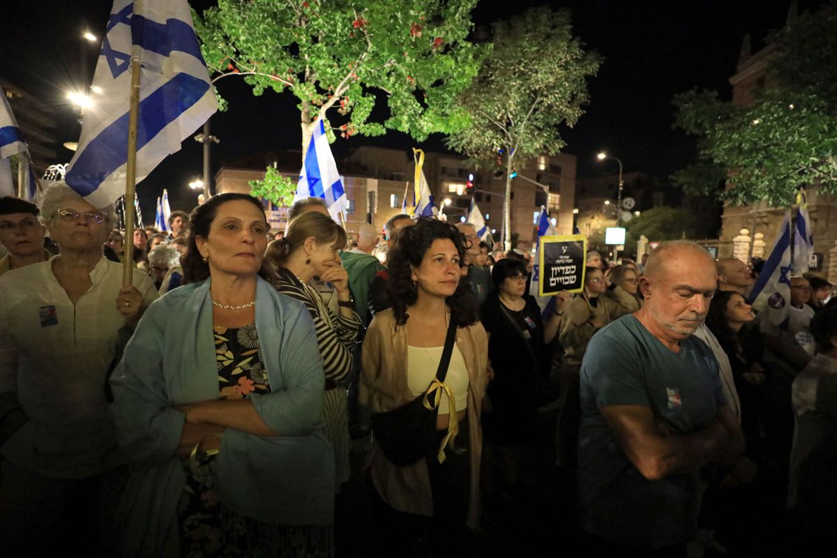 izrael, túszok, tüntetés, netanjahu