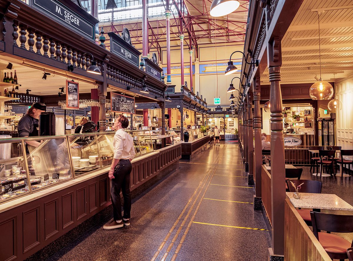 Ostermalms Saluhall, food market, interior, Stockholm, Stockholm County, Sweden, Scandinavia, Europe (Photo by Karol Kozlowski / Robert Harding RF / robertharding via AFP)