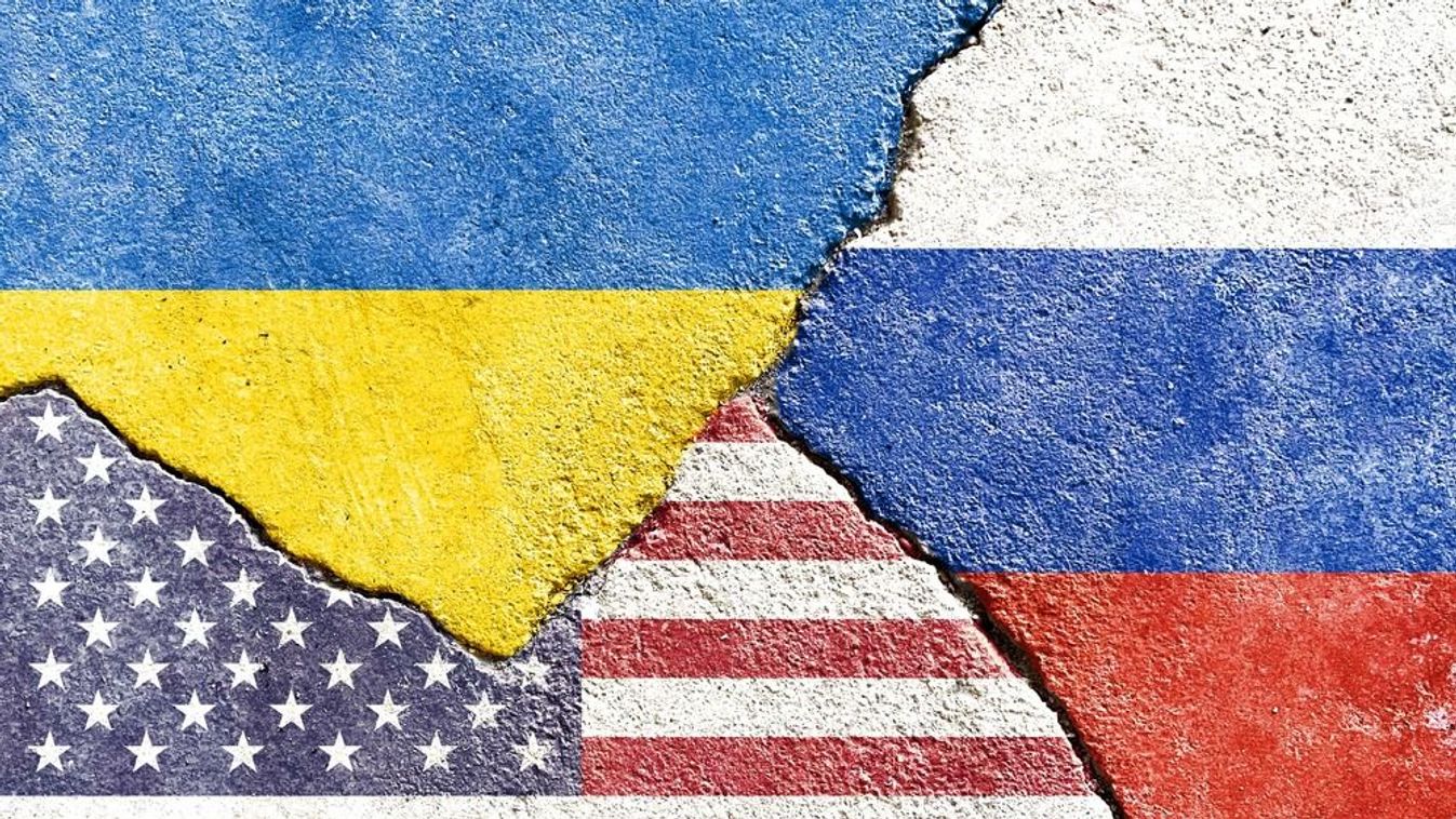 Ukraine,Vs,Usa,(united,States),Vs,Russia,National,Flags,On